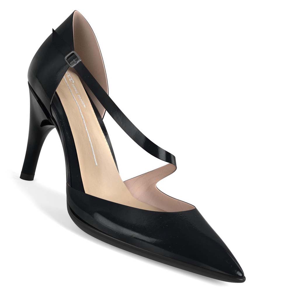 Ecco Shape Stiletto 75 Asymmetric Pumps Dam Svarta | SE 162UZG